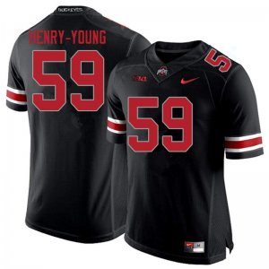 Men's Ohio State Buckeyes #59 Darrion Henry-Young Blackout Nike NCAA College Football Jersey Breathable MTK6244YO